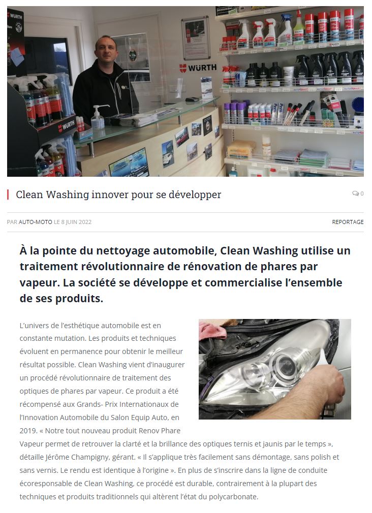 Lire la suite à propos de l’article Clean Washing innover pour se développer